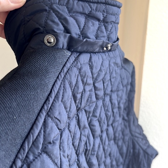 Black Quilted Weatherproof full zip snap jacket coat Medium - Picture 6 of 9